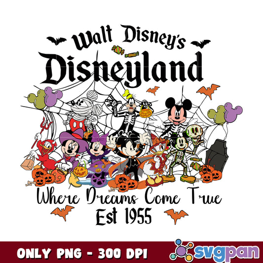 The Spookiest Place On Earth Png, Halloween Mouse And Friends Png