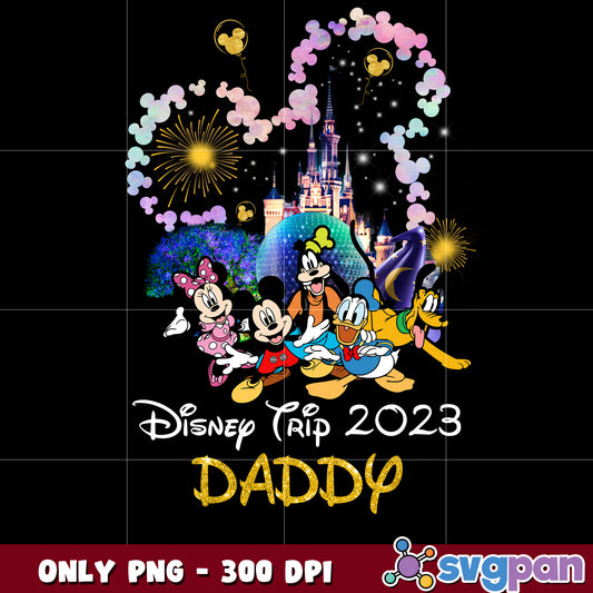 Daddy Mouse and Friends Disney Trip 2023 png 