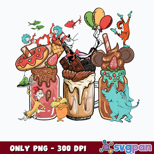 Dr Seuss Friends Chocolate png