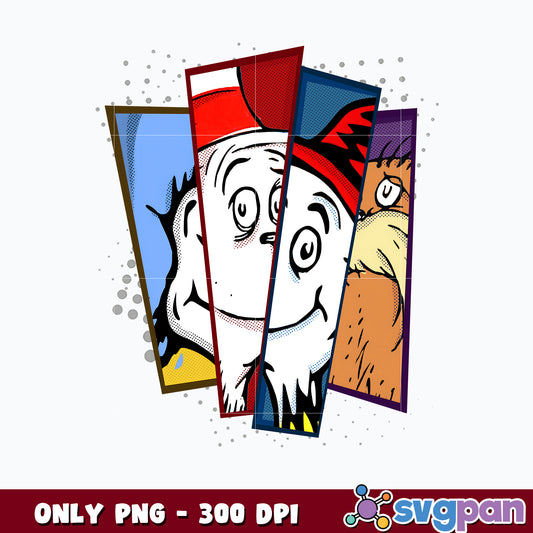 Cat In The Hat Friends Dr Seuss Day png 