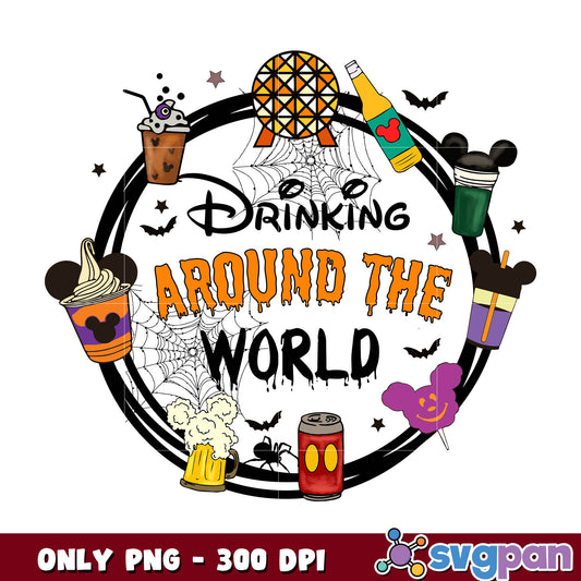 Drinking Around The World Halloween png 