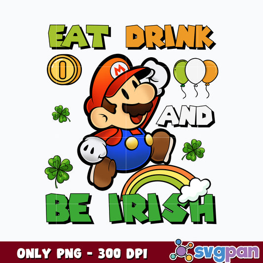 Mario eat drink be irish st patrick's day Png