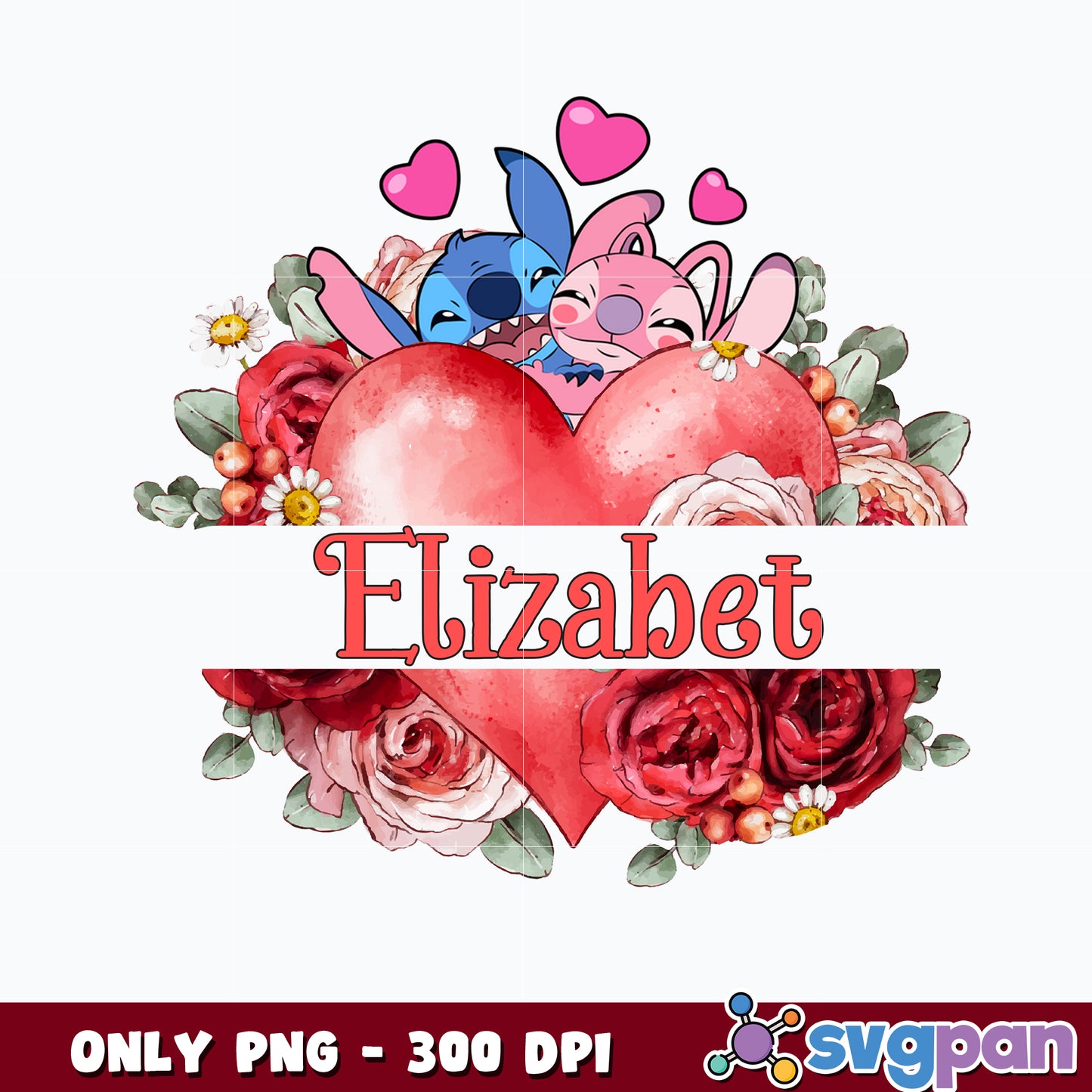 Lilo & Stitch Valentine Elizabet png 