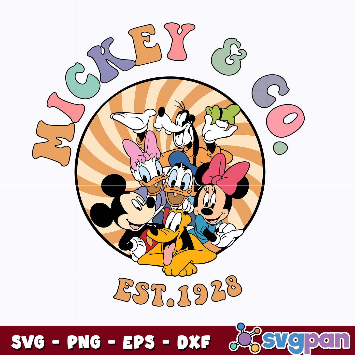 vintage Mickey & Company svg, Family Vacation svg