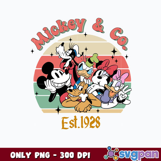 Mickey Mouse And Friends Est 1928 png