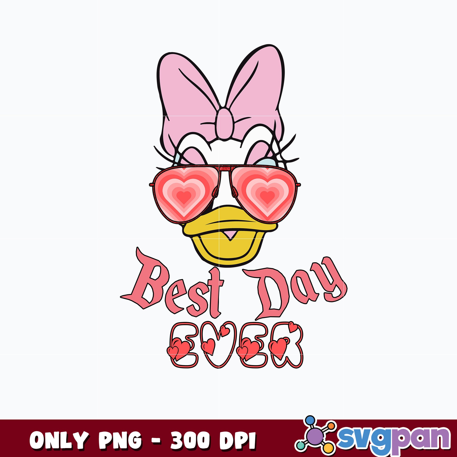 Duck Daisy png, Best Day Ever png 