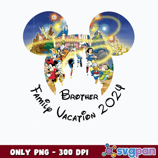 Brother mouse And friends Family Vacation 2024 png 