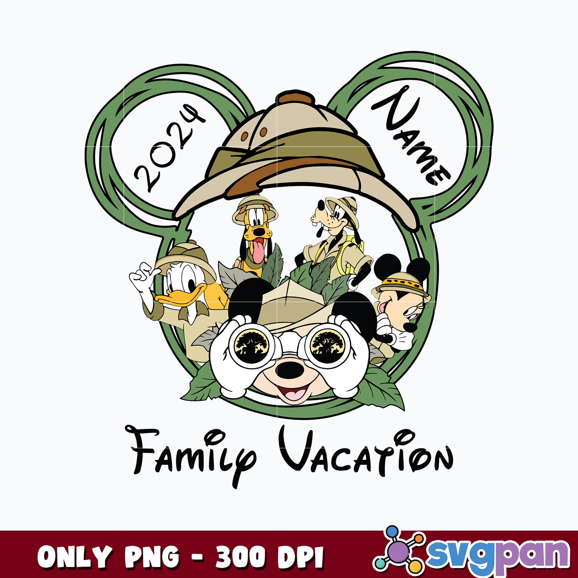 Name Mouse and Friends Family Vacation Animal Kingdom Png