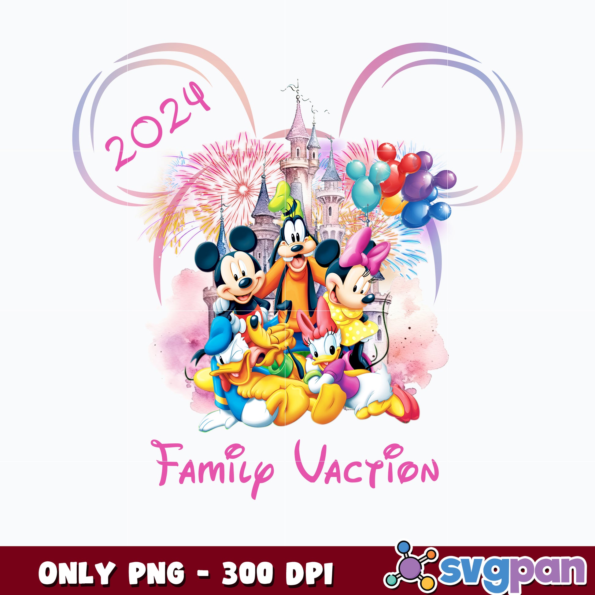 Mickey Mouse And Friends Family Vacation 2024 Png