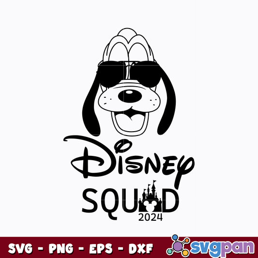 Pluto head disney squad 2024 svg
