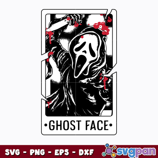 Ghost Face Tarot Cards Svg