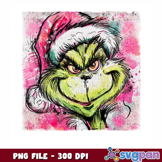 grinch brush face png, christmnas holidays png, funny grinch png
