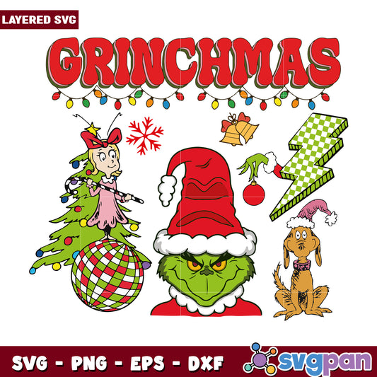 grinchmas svg, christmas season svg, new year grinch svg