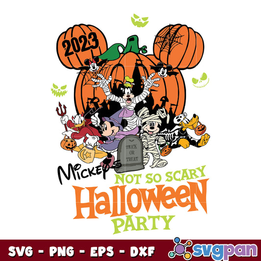 Halloween Mouse Not So Scary Halloween Party  svg