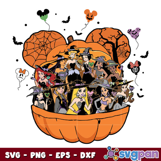   Princess pumpkin svg, Halloween  svg