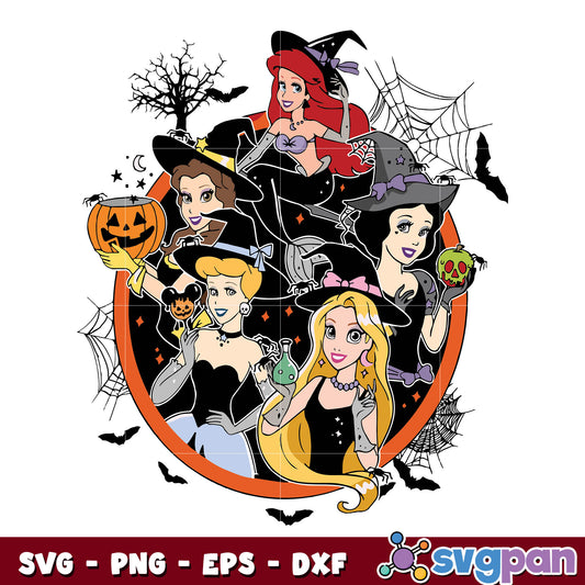 Vintage Halloween Princess svg