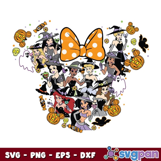 Disney Princess Halloween Castle svg, Disneyland Princess svg