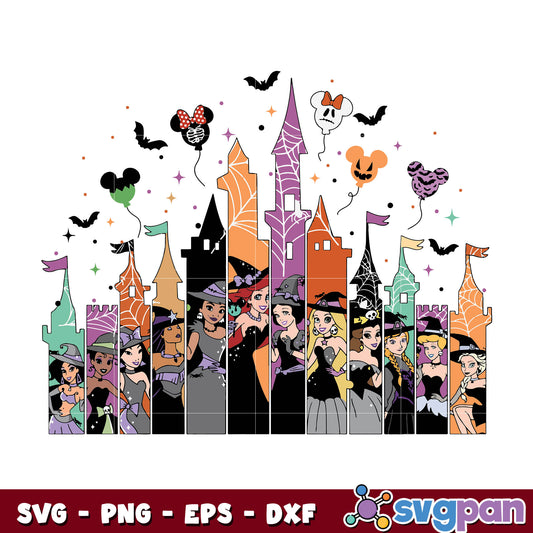 Ready to Press Spooky Princess Halloween  svg