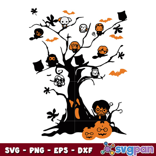 halloween harry chibi svg