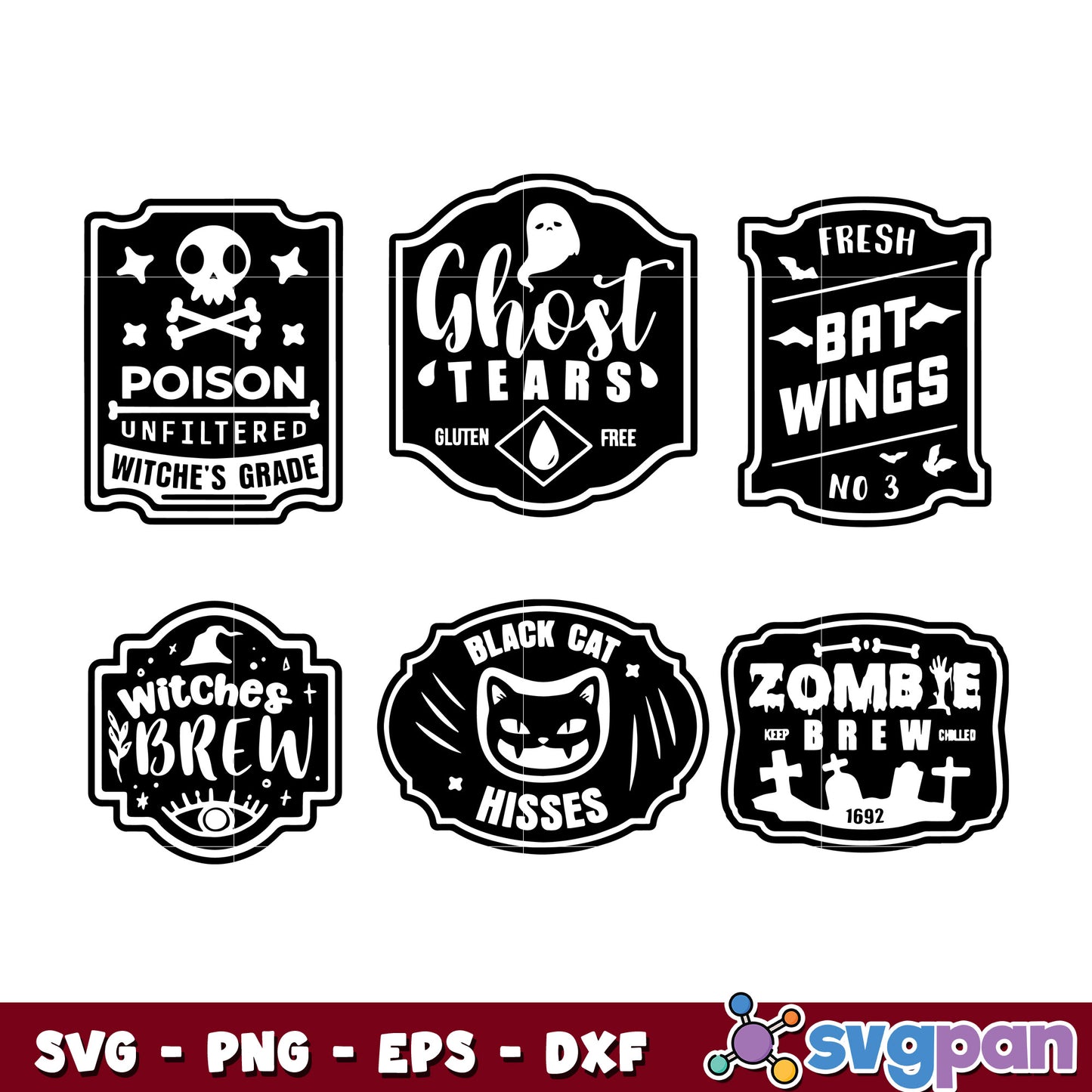 halloween label bundle svg 
