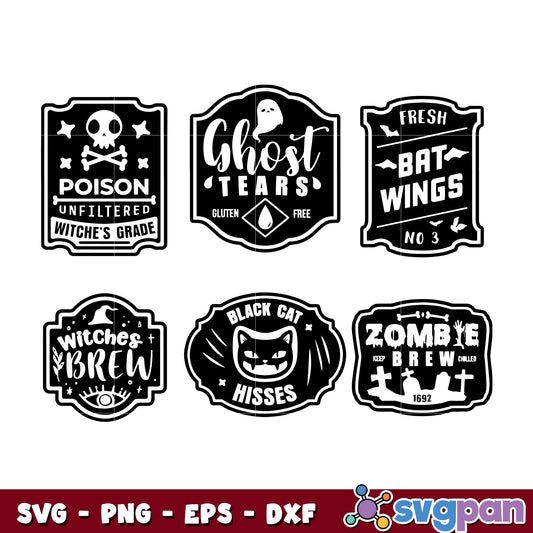 halloween label bundle svg 