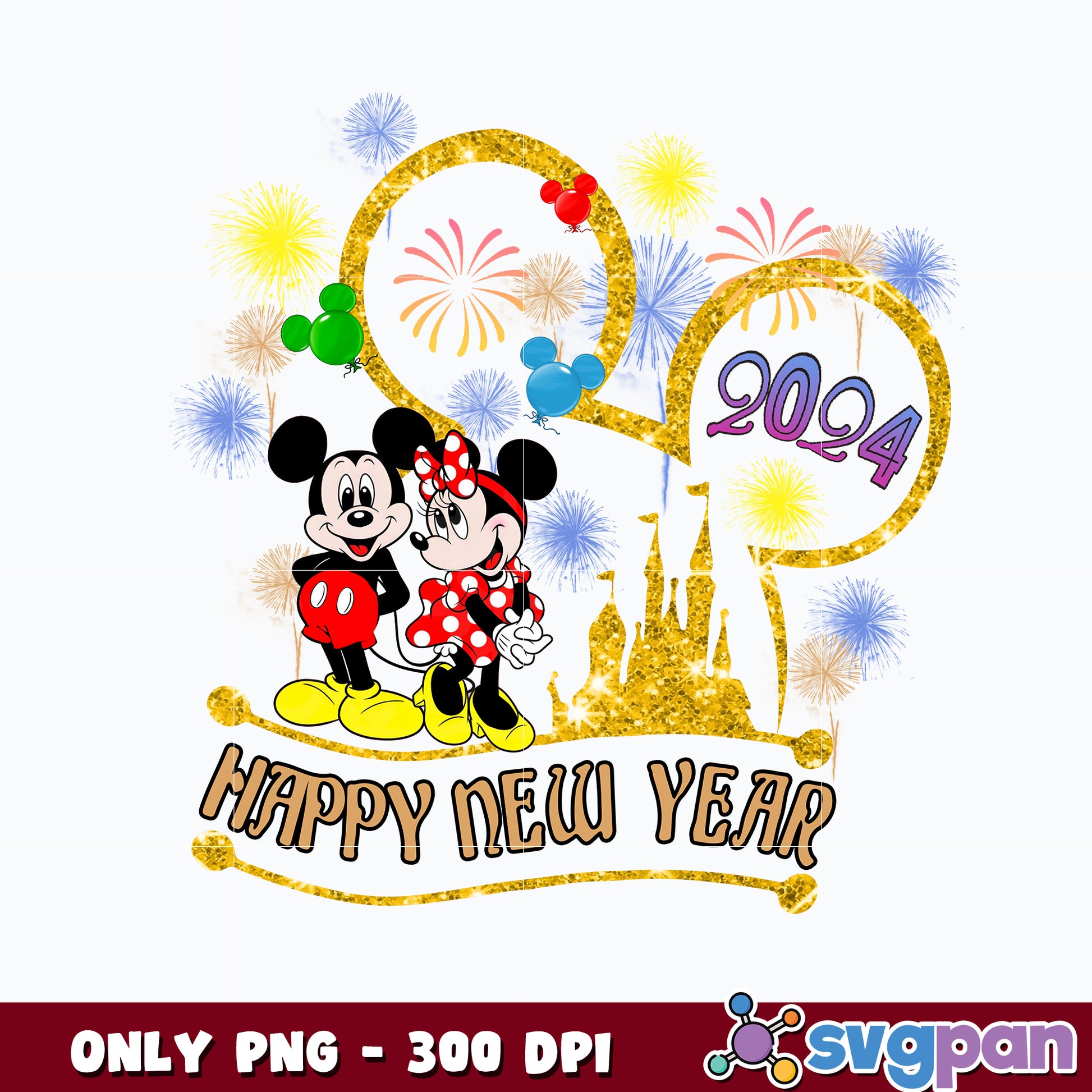 Mouse Happy New Year 2024 Png 