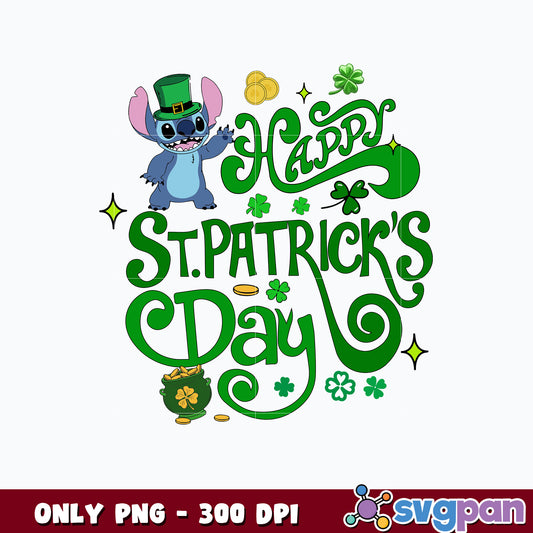 Stitch Happy St. Patrick's Day Png