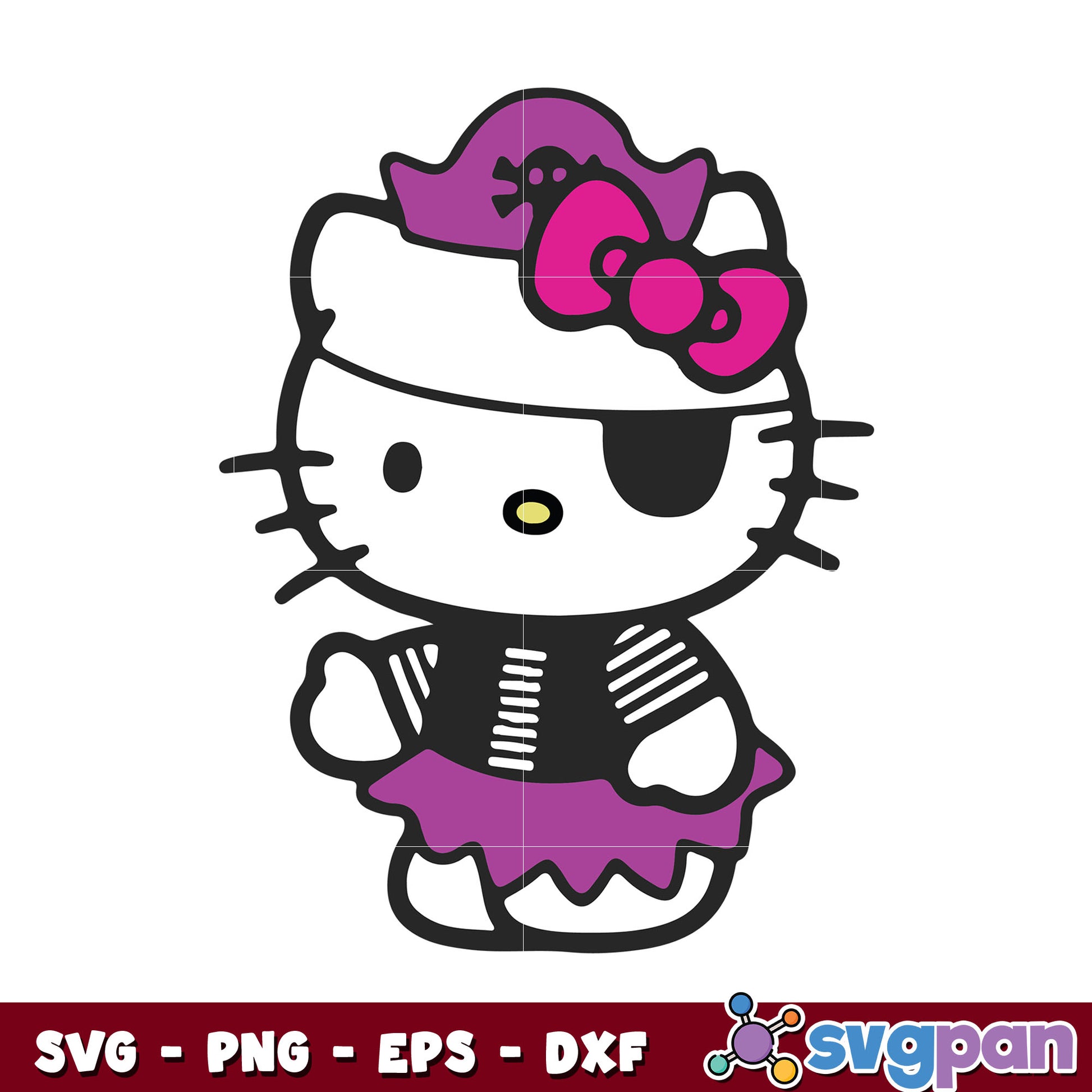 hello kitty pirates svg, hello kitty svg, sanrio cartoon svg