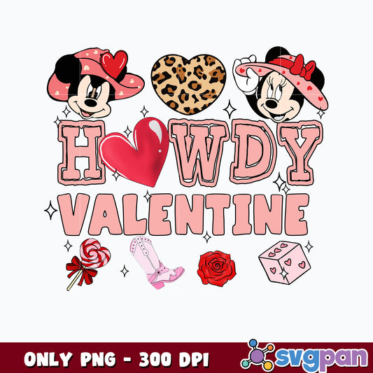 Cowboy Mickey Mouse Howdy Valentine Png  