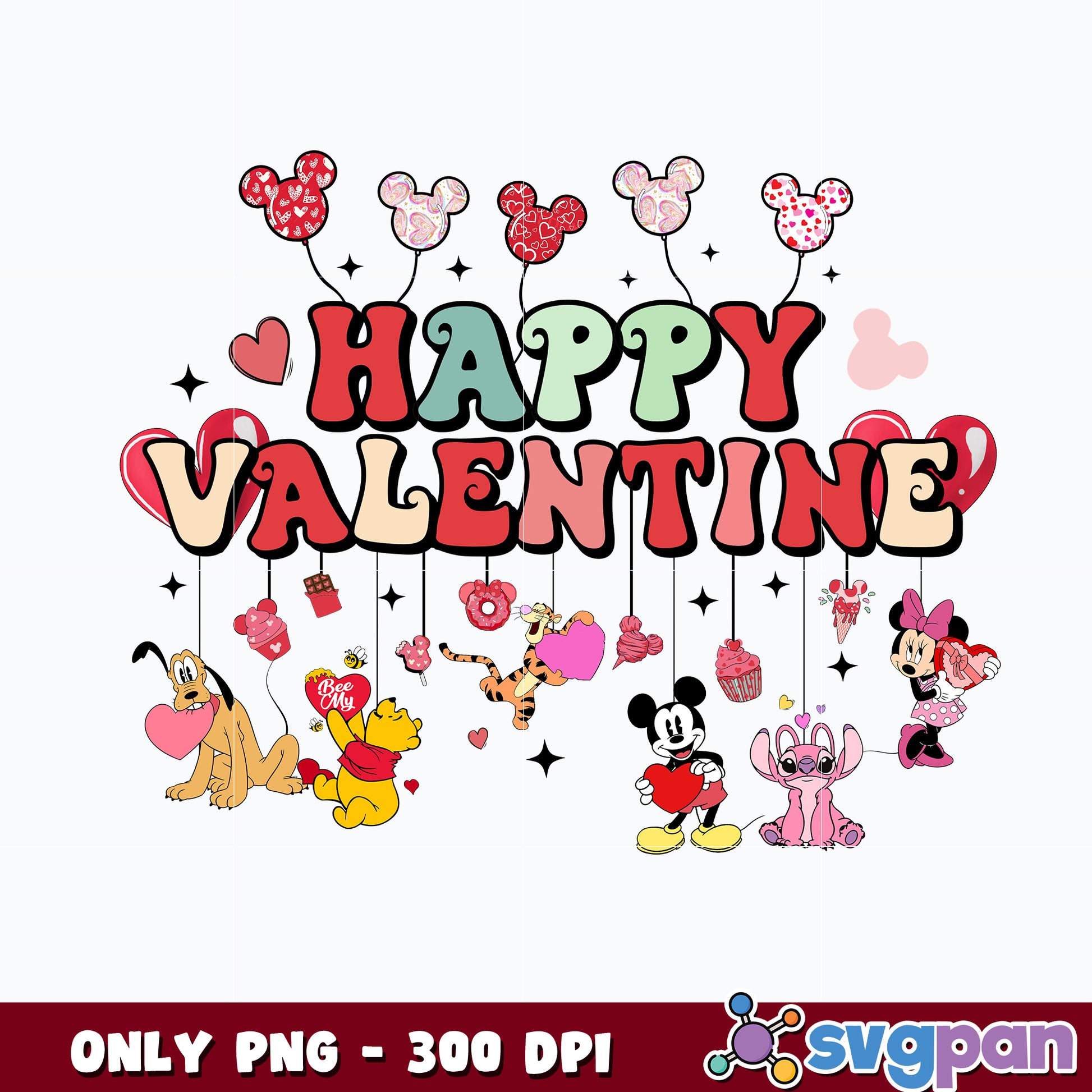 Mickey mouse happy valentine Png