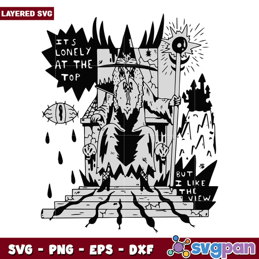 it's lonely at the but i like the view svg, halloween candy svg, scary characters svg