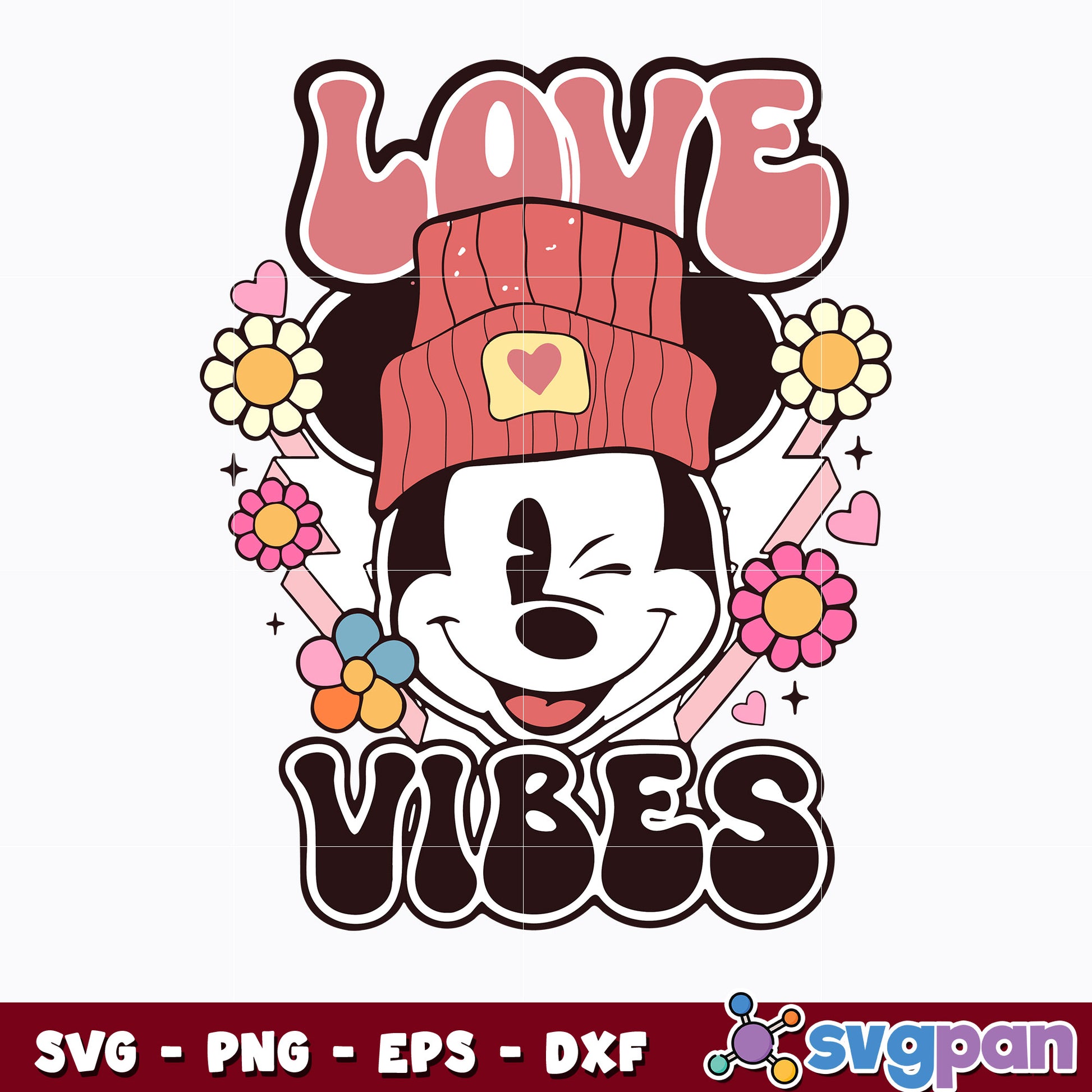 Love Vibes Mickey svg