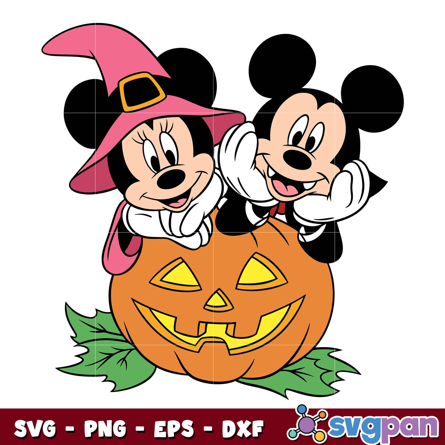 Mickey and Minnie Halloween svg