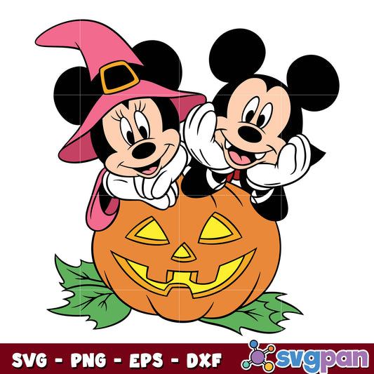 Mickey and Minnie Halloween svg