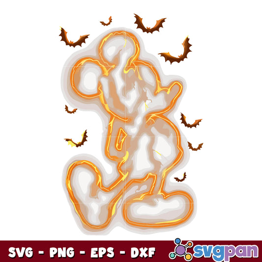 Skeleton Mickey Mouse Halloween svg