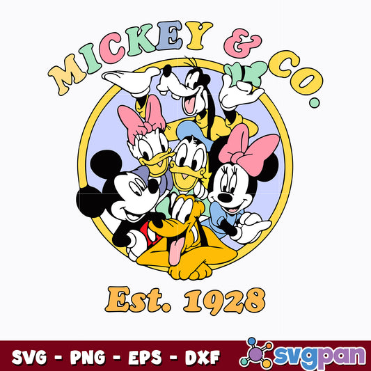 Mickey mouse disney est 1928 svg 