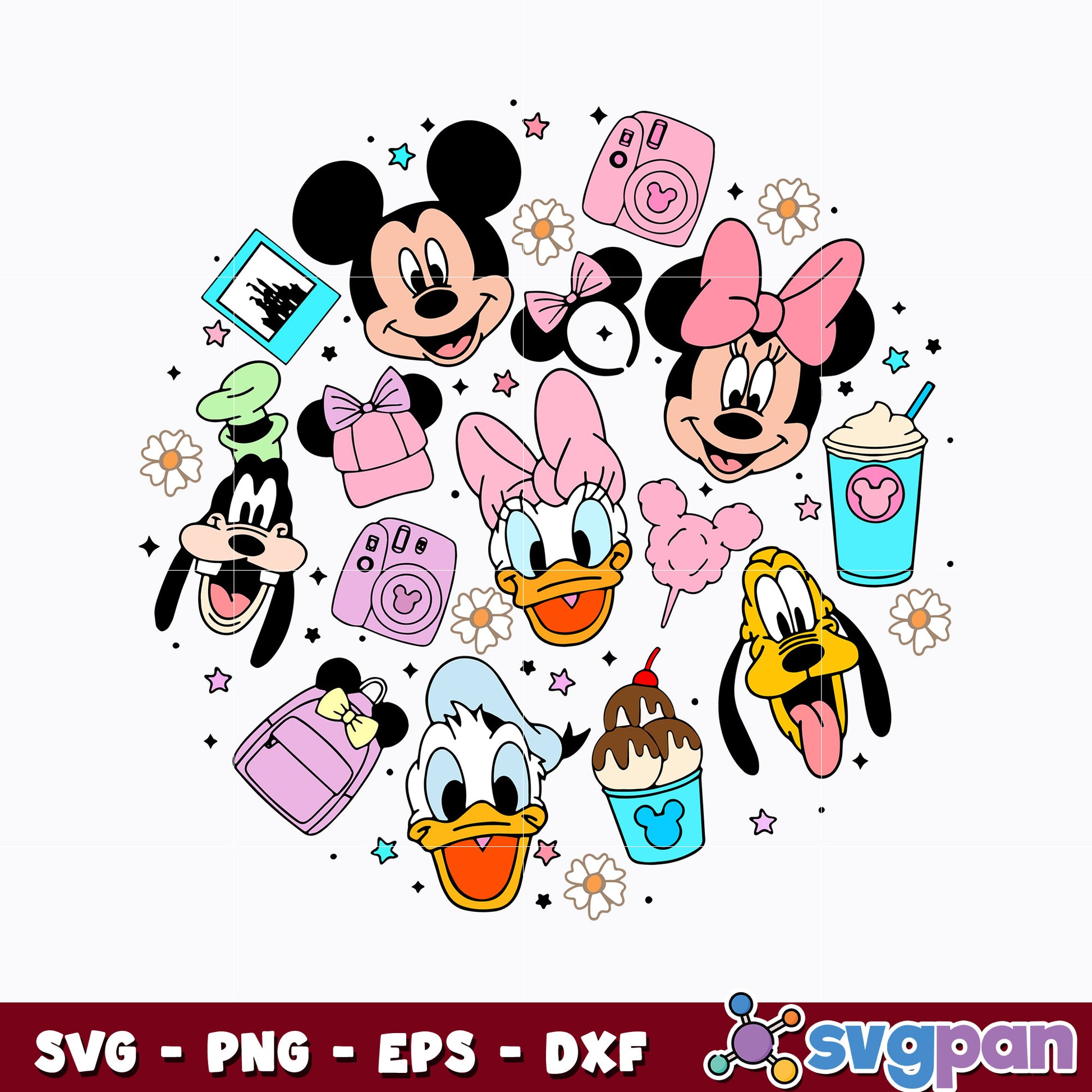 Minnie And Mickey Vacay  svg