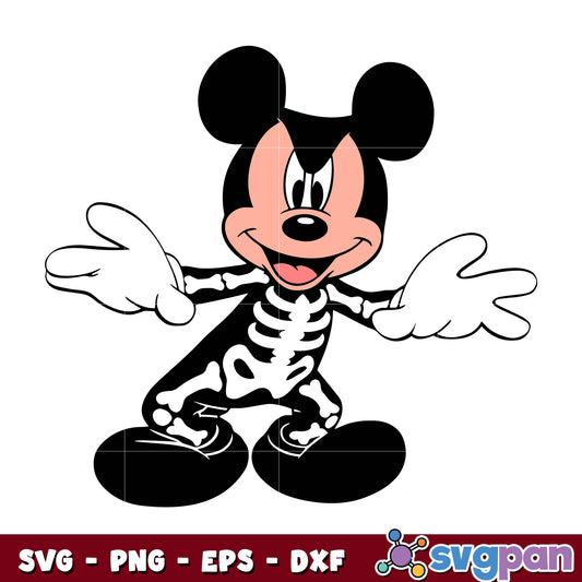 Mickey Skeleton Halloween svg
