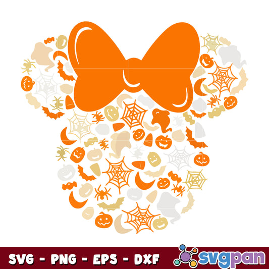 Head Minnie Svg, Halloween Svg