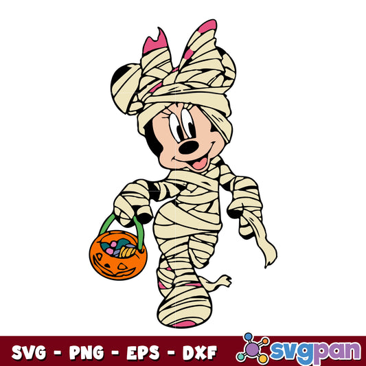 Mummy Mininnie Halloween svg 