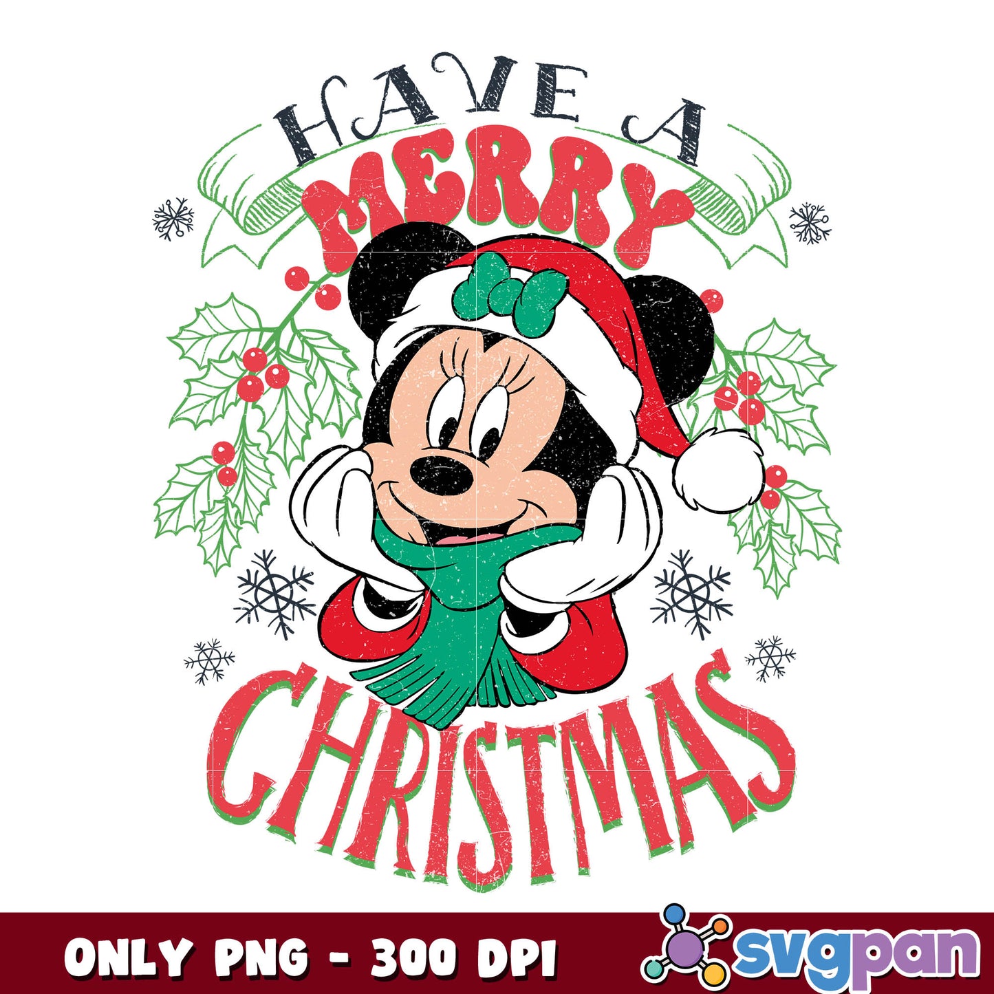 minnie have a merry christmas png