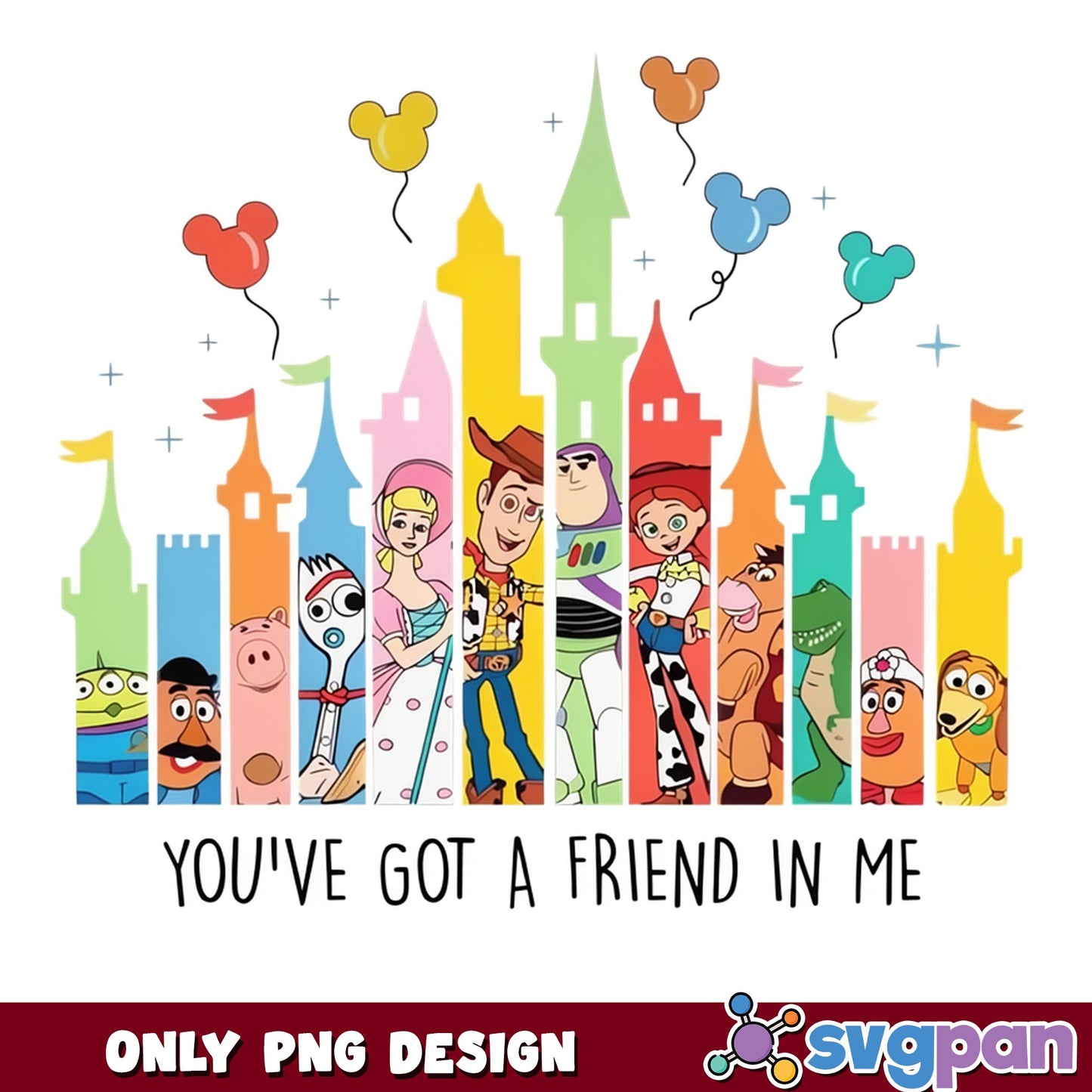 Toy Story You've Got A Friend In Me PNG, Disney PNG, Woody Buzz PNG