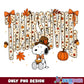 Snoopy Thanksgiving Pattern Letters PNG, Pilgrim Snoopy PNG, Bows PNG