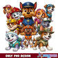 Paw Patrol Pups Team PNG, Chase Skye Marshall Rubble PNG, Everest PNG