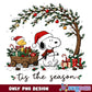 Snoopy Tis The Season Wagon PNG, Snoopy Christmas PNG, Woodstock PNG