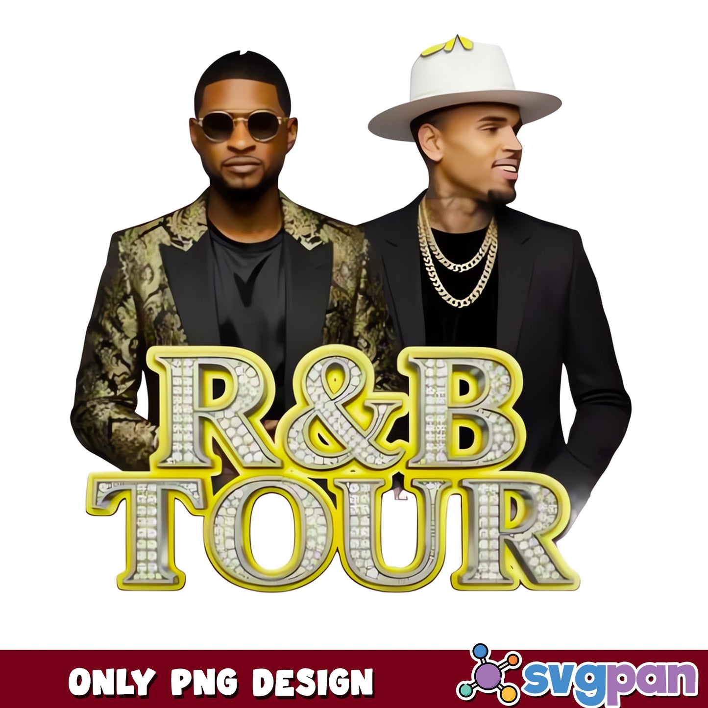 Usher And Chris Brown RnB Tour PNG, Music Concert PNG, RnB PNG