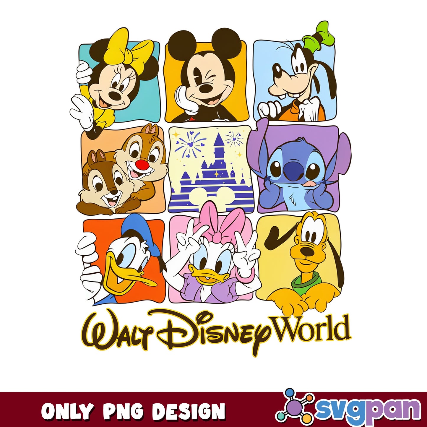 Walt Disney World Characters PNG, Mickey And Friends PNG, Disney PNG