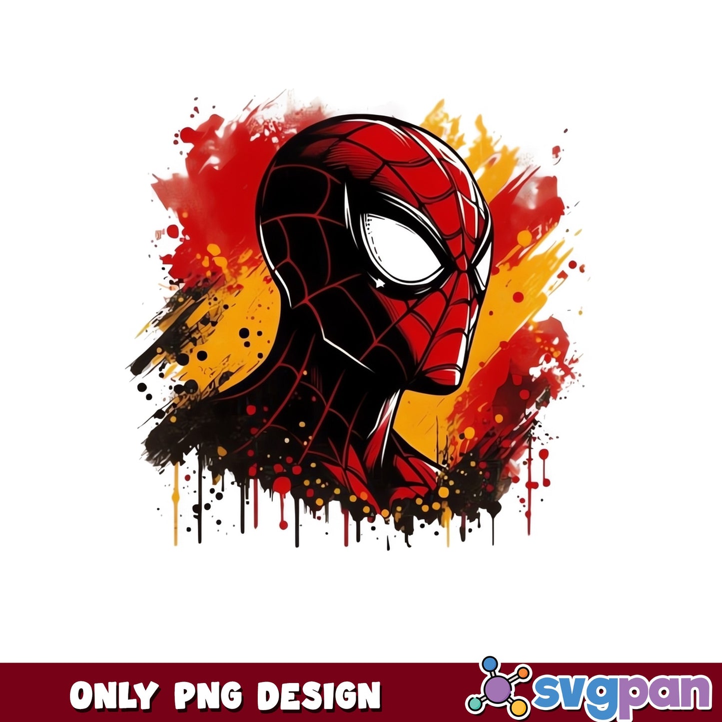 Spiderman Watercolor Splash PNG, Marvel Superhero PNG, Spider Man PNG