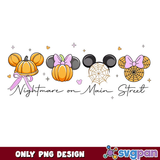 Nightmare On Main Street Mickey Halloween PNG, Disney PNG, Halloween PNG