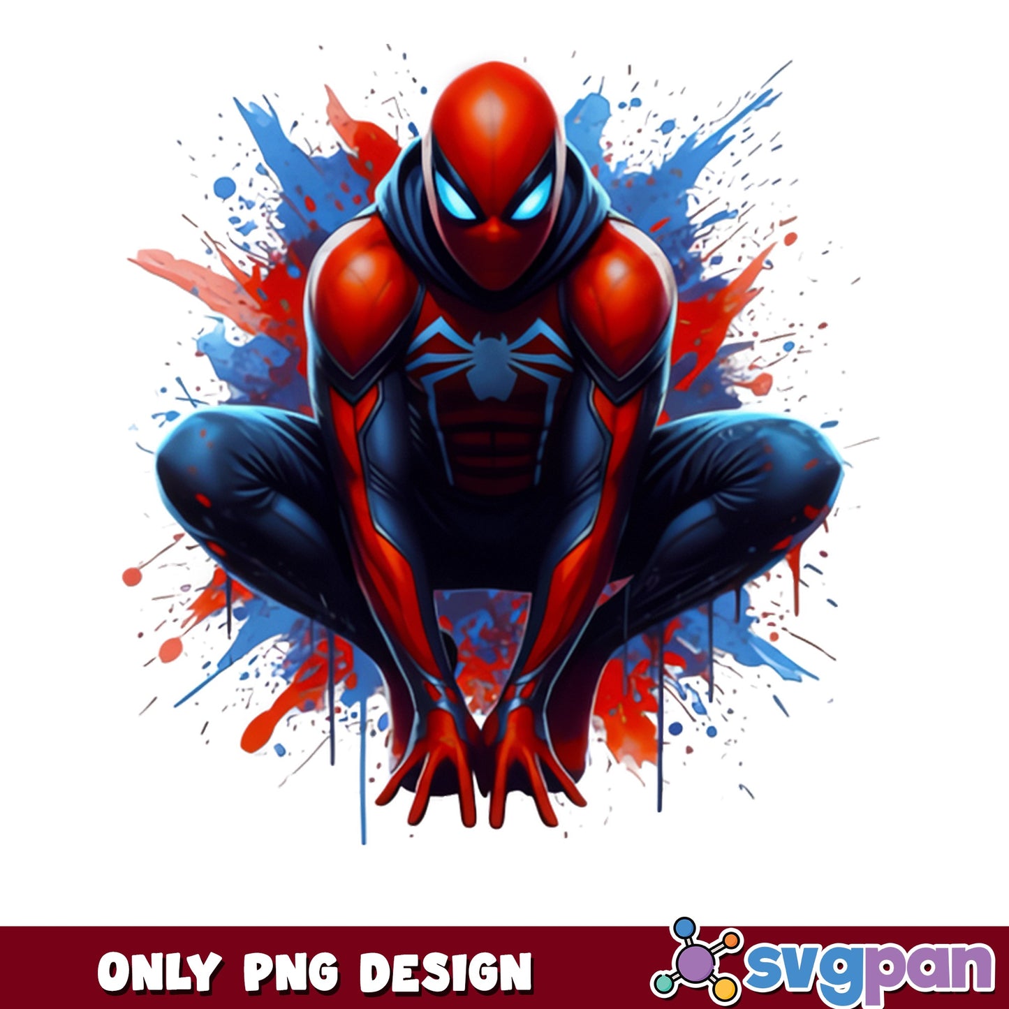 Spiderman Watercolor Splash PNG, Marvel Superhero PNG, Spider Man PNG